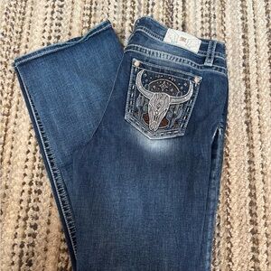 Miss Me Dark Blue Denim Jeans